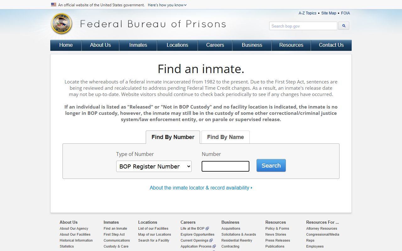 Federal BOP locator separate from Pend Oreille County jail mugshots