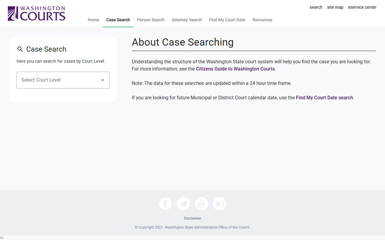 Pend Oreille County court records after arrest Washington Courts case search